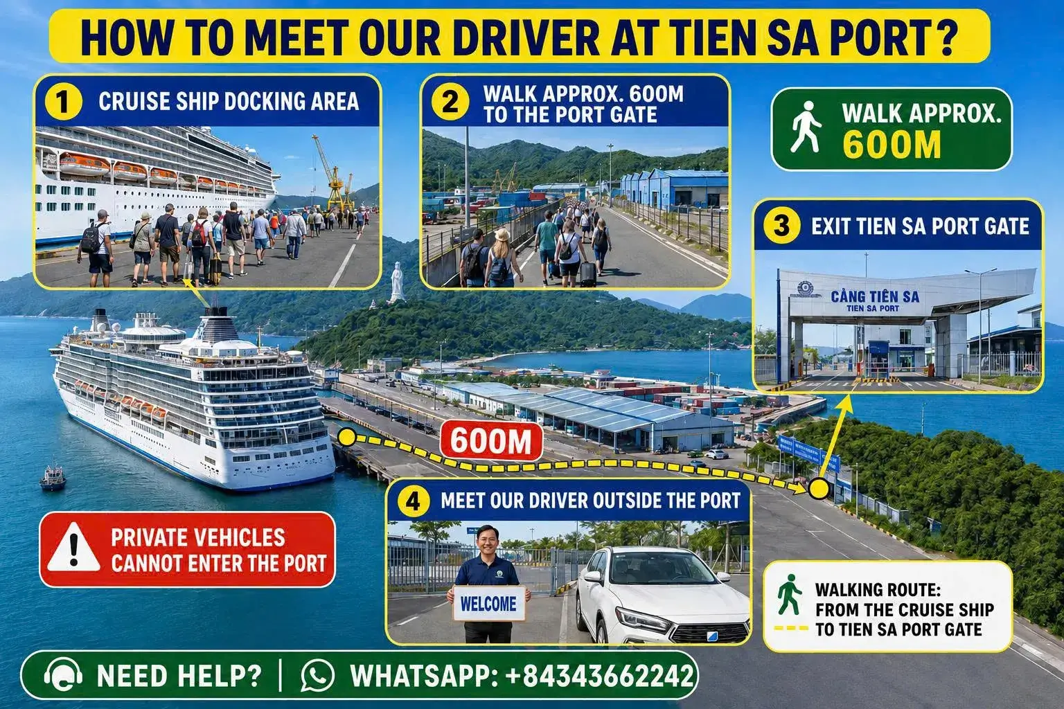 Pick-up Point At Tien Sa Port - Phong Nha Private Car