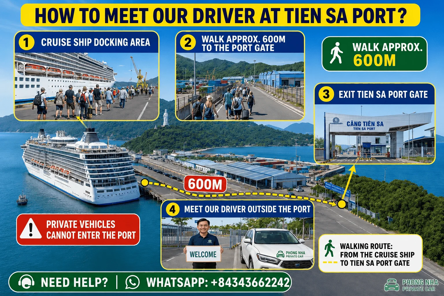 Tien Sa Port to Ba Na Hills private car - Phong Nha Private Car